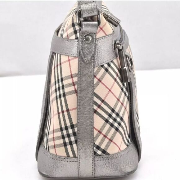 BURBERRY Silver House Check Canvas Tote Medium in Box in Great Condition - Picture 5 of 13